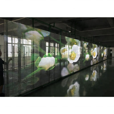 Display LED transparente para publicidade