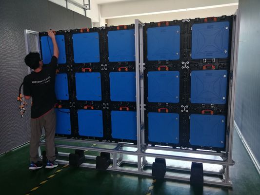 Bom preço P5 a tela de alumínio alugado interna da indicação digital da tela 640x640mm conduziu a parede video da tela do diodo emissor de luz da placa do sinal on-line