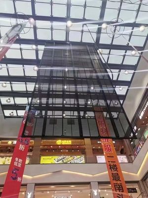P3.91-7.82 Ecrã LED transparente a cores completas para paredes de cortina de vidro
