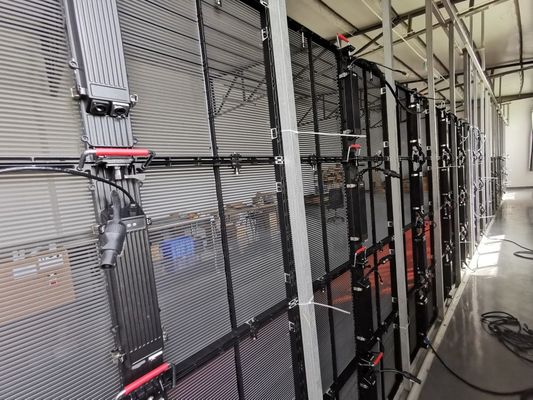 Publicidade a cores interiores Alto brilho P3.91-7.82 Ecrã LED transparente