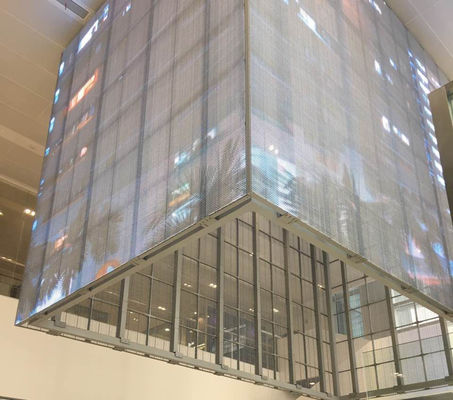 HD Full Color Video Advertising Led Screen G3.91-7.82 Janela de vidro interna Display LED transparente