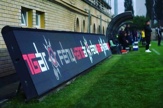 Armário de alumínio de fundição por impressão de cor IP65 LED de tela de exibição exterior Perímetro do estádio de futebol