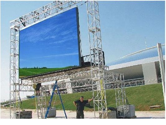 Edifício externo P10 Ecrã LED à prova d'água em cores completas 10mm SMD3535