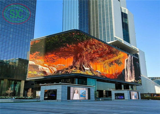 Ângulo ajustável outdoor gigante LED outdoor customizar painel LED no centro da cidade