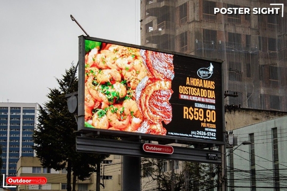 Display LED Full Color P10 para alta visibilidade e publicidade de impacto máximo em todos os ambientes