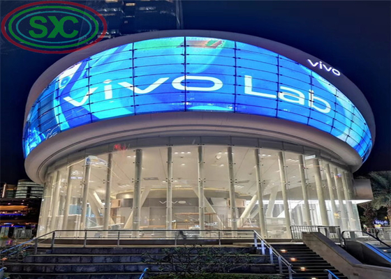 Sinalização LED transparente de alto brilho G3.91-7.82 Display LED 1000*500mm de alumínio fundido a pressão