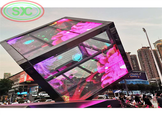 Sinalização LED transparente de alto brilho G3.91-7.82 Display LED 1000*500mm de alumínio fundido a pressão