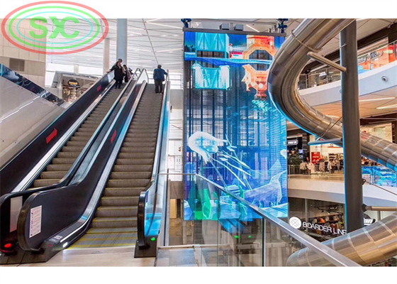 Sinalização LED transparente de alto brilho G3.91-7.82 Display LED 1000*500mm de alumínio fundido a pressão