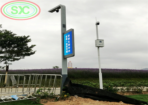 Sinalização LED de lâmpada de dois lados de painel publicitário de LED, distância de visão de 6 metros, tela LED exterior