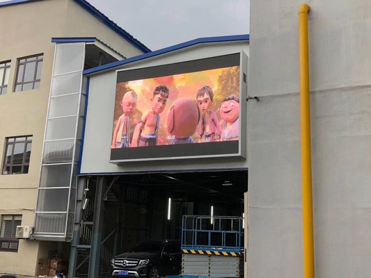 a propaganda exterior completa brilhante super fixa de cor P8 da instalação 10000nits Nationstar SMD da armação de aço conduziu a exposição do sinal