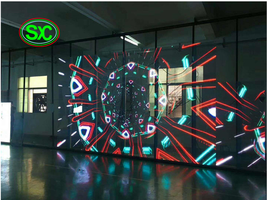 IP43 Ecrã LED transparente e à prova d'água G3.91-7.82 com método de condução