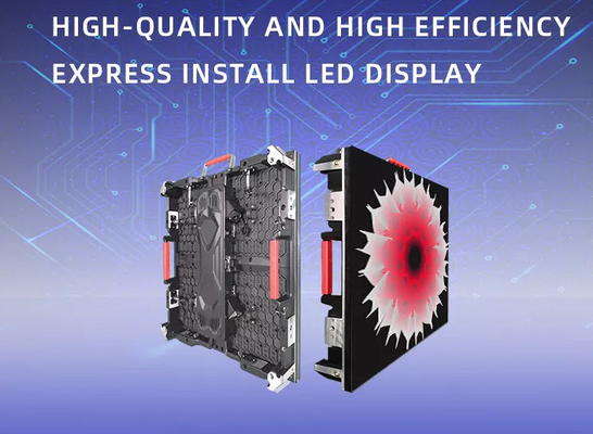 Outdoor HD P2.976 Led Screen Rental Cabinets Die Casting Alumínio 3840Hz exibição LED a cores inteiras