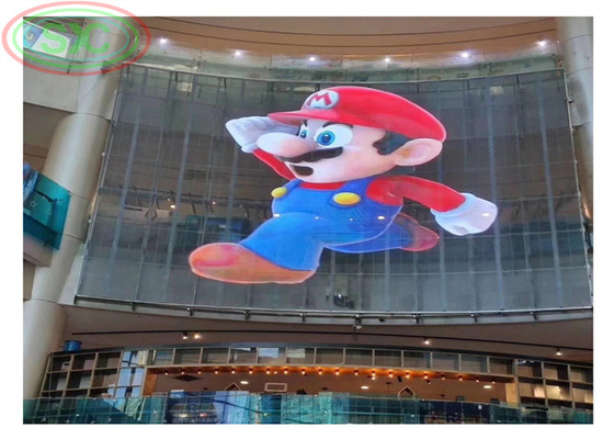 AC100-240V 60Hz Input Transparent LED Display Screen para publicidade interna Função de exibição de vídeo 3-5 anos de garantia