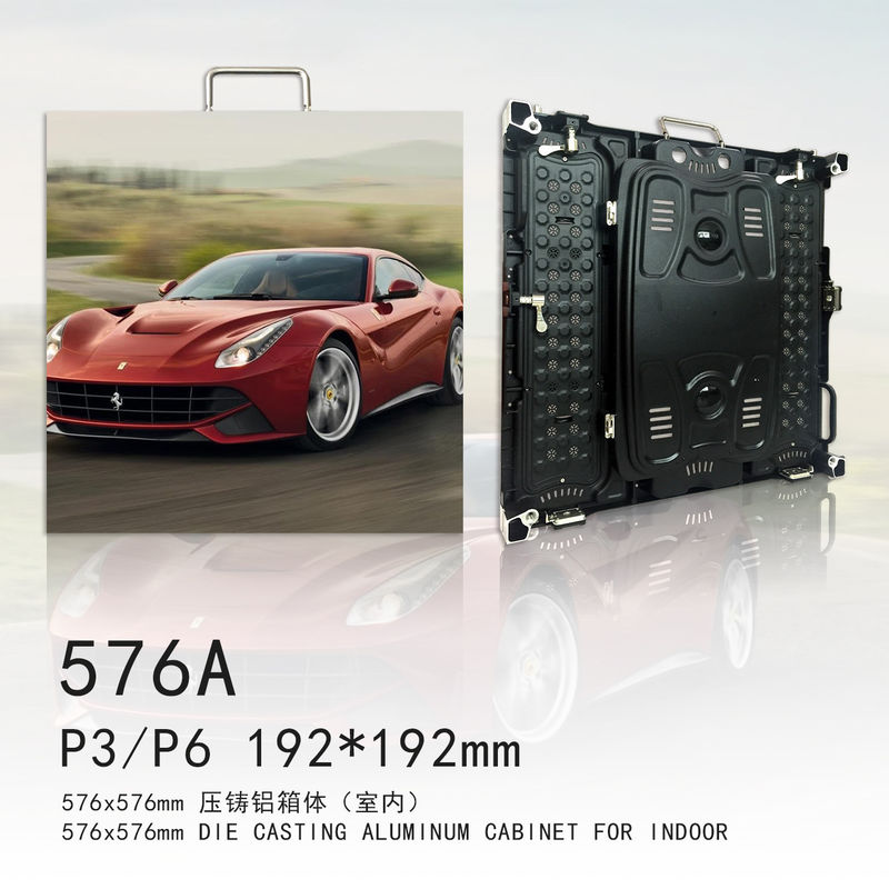 Definição alugado interna IP43 do armário 4K do alumínio de carcaça do dado da tela P3 conduzida