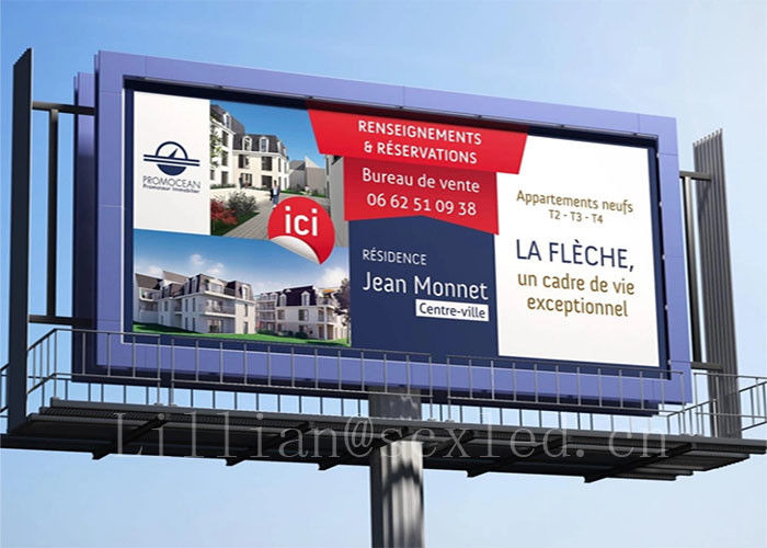 120° / 60° ângulo de visão LED cartaz com 3840Hz taxa de atualização para publicidade exterior à prova d'água