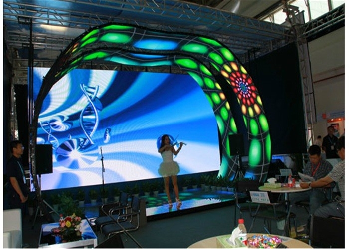 P3.91 HD Full Colour RGBLED Die-Casting Aluminum Screen High Refresh Rate 500*1000MM Cabinet
