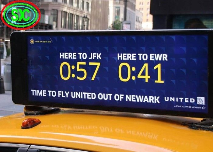 P5 Área exterior resistente à água LED Car Sign Display 5mm Pixel Full Color IP65