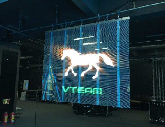 Display LED de vidro transparente Slim P1.25, tela Led Mesh Densidade de pixels 25600pixels / sqm