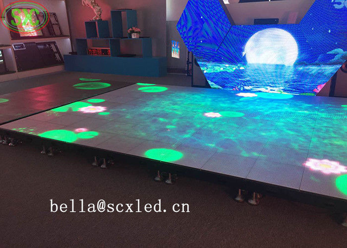 Indoor SMD3535 Sound Active Dj Led Disco Dance Floor Panéis de feixe branco quente