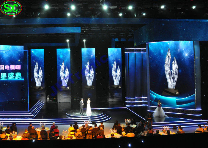 Exposição de diodo emissor de luz alugado impermeável do portable 3D de P10 P6 RGB, telas conduzidas da indicação digital