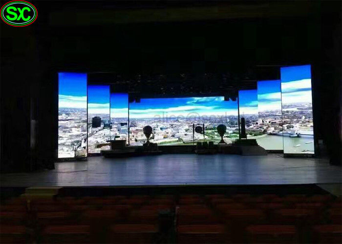 Exposição de diodo emissor de luz alugado do Super Slim P3.91 interno para o fundo de fase