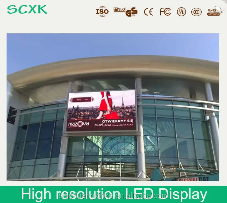 Display LED de cores inteiras ultra leve Distância de visualização ideal 6m-30m