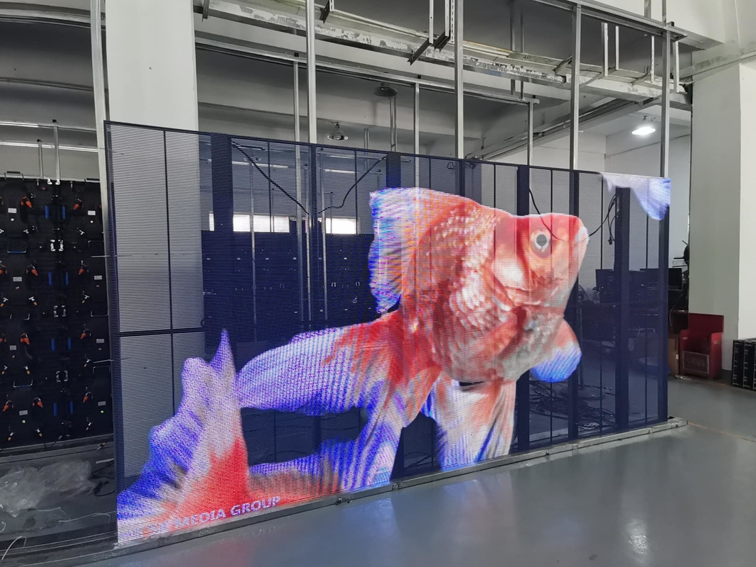 Janela Full Color Transparente LED Display Flexível Wifi USB P3.91-7.82