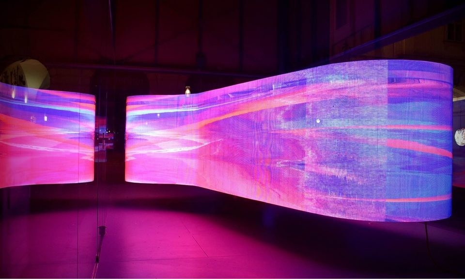 p10 Ecrã LED flexível de ferro dobrado, à cor completa, à prova d'água, Epistar Chip Video Display