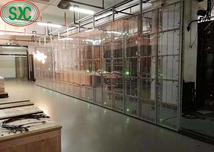 G3.91-7.82 Parede de vídeo transparente de cor ultrafina SMD2525 IP54 Longa vida útil