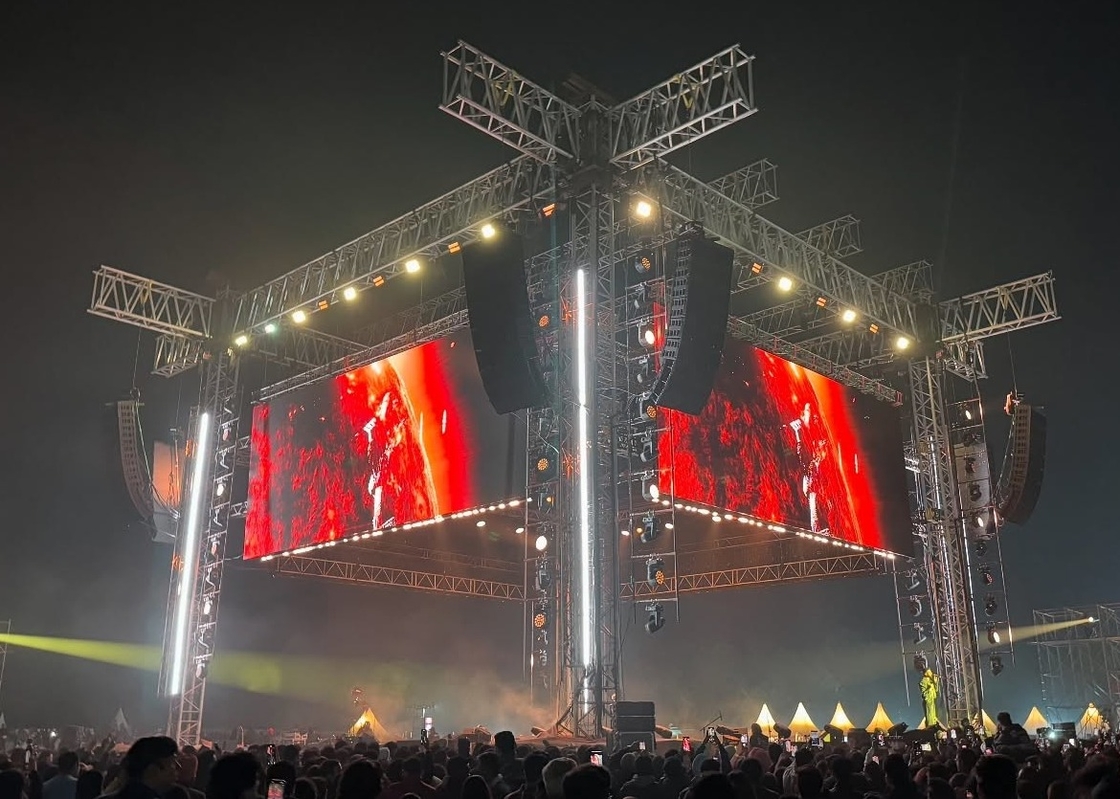Aluguel de tela de alumínio fundido a óleo 6mm Display Billboard, Escenário de fundo LED Display