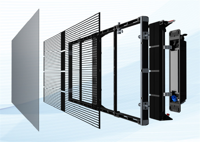 Indoor P3.9-7.8 Full Color Transparent Led Display Screen SMD Curved Glass For Showcase (Escranho de LED transparente em cores completas e de vidro curvo para vitrine)