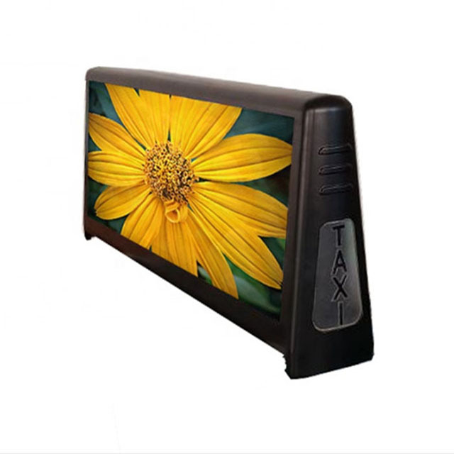 Display de sinalização LED de carro externo de 96*32 cm com modo de comando assíncrono e fácil instalação
