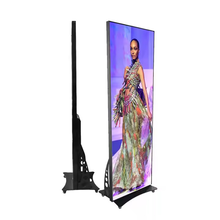 Customized P2.5mm Pitch LED Poster Display com Aluminum Cabinet e 320x160mm Module Size