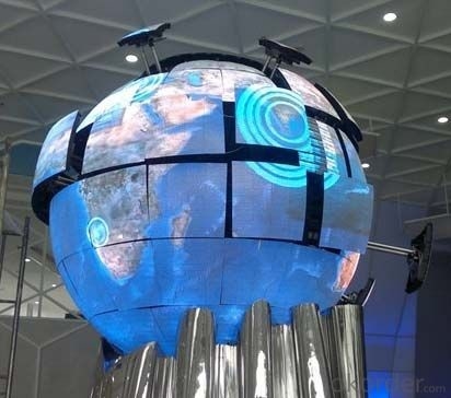 Ecrã LED IP43 de esfera à prova d'água com função de exibição de vídeo/texto/imagem e certificação CE