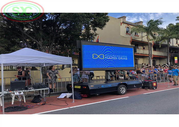 Sistema de controle multimídia e alta luminosidade P6 Car LED Sign Display para publicidade atraente