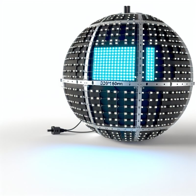 Tela LED Esférica de Tensão DC5V com Tamanho de Módulo de 320*160mm e Chip LED Epistar