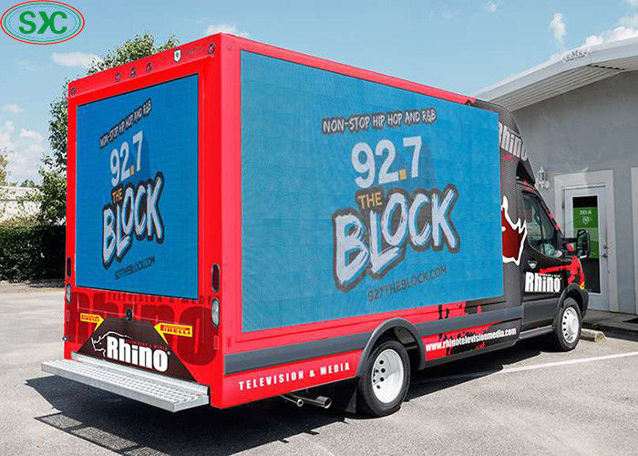 Tela LED móvel para caminhão externa P5, passo de pixel de 5 mm, IP65