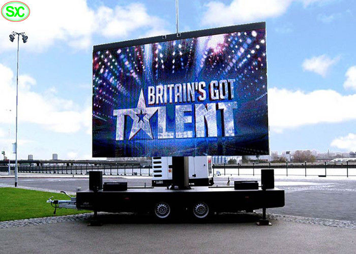 Propaganda móvel da exposição de diodo emissor de luz do caminhão da cor P5 completa, tela do diodo emissor de luz do carro 5 anos de garantia