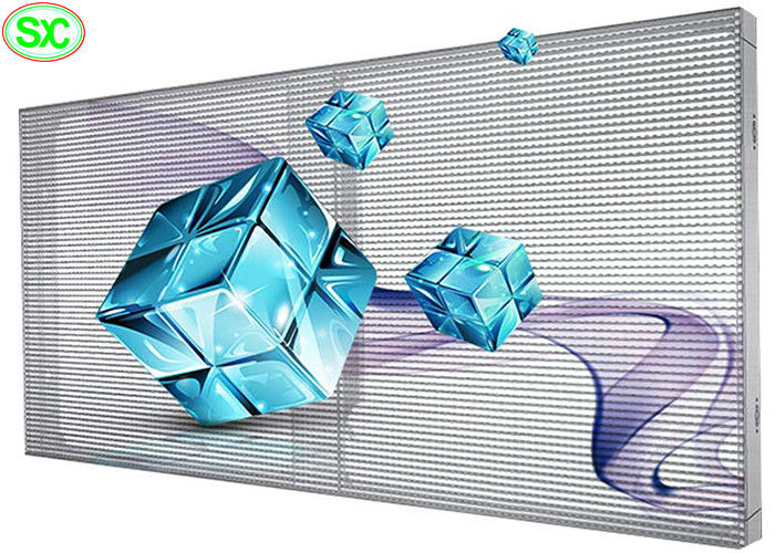 Painel LED transparente de alto brilho, sinalização a cores SMD2121 LED display transparente