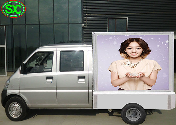 A exposição de diodo emissor de luz móvel exterior do caminhão, arrendamento conduziu a tela móvel P4 5 anos de garantia