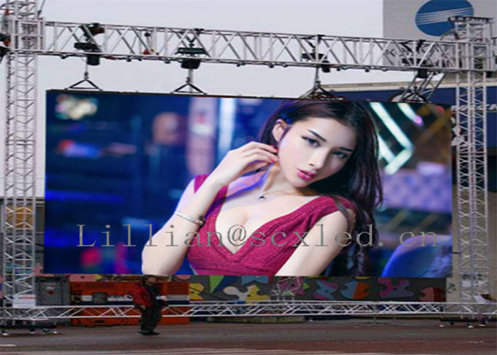 Publicidade ao ar livre P8mm LED Display Screen Impermeável e Alto Brilho com 1/4 Scan Module Style