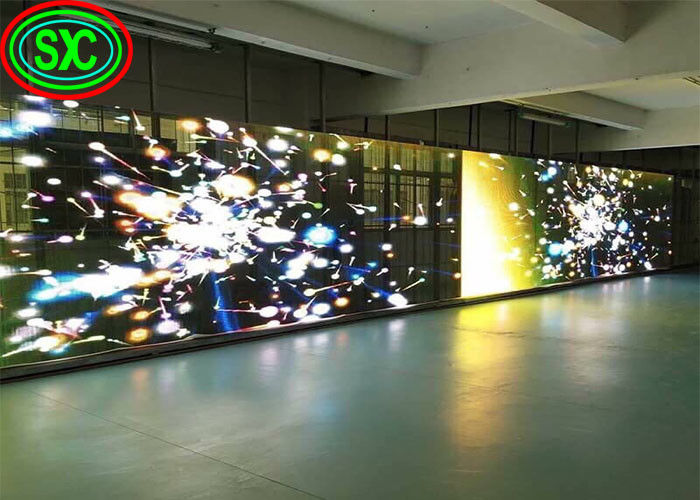 Full Color HD Flexível 4000 cd/m2 Painel LED transparente
