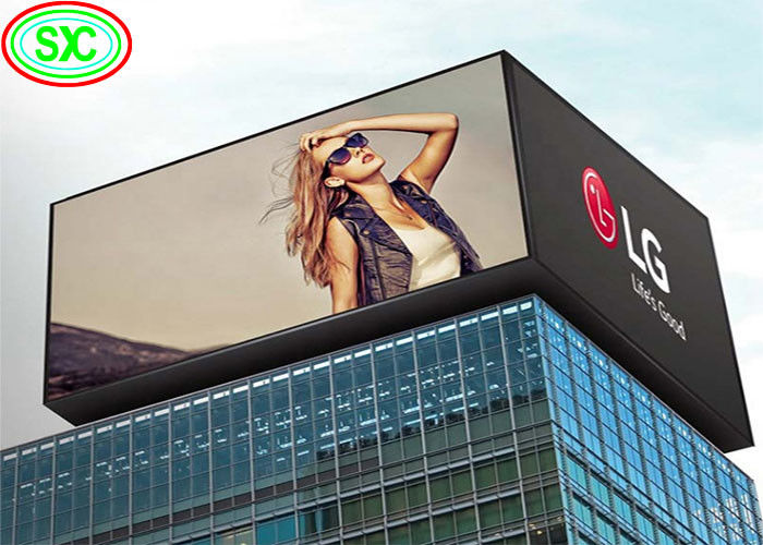 P10 à prova d'água para exteriores Full Color LED Display Screen Publicidade Com Coluna