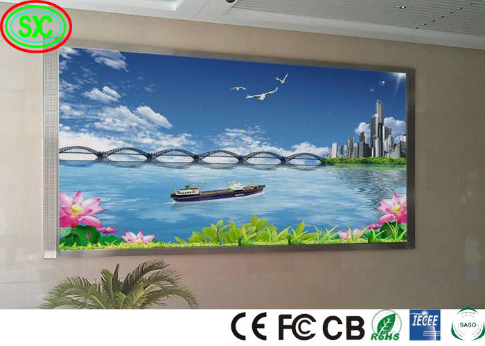 Painel de parede de vídeo LED de 2,5 mm de inclinação fixa, igreja gigante Smd Full Color Publicidade interior