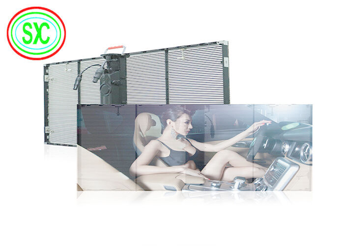 HD Full Color Video Advertising Led Screen G3.91-7.82 Janela de vidro interna Display LED transparente