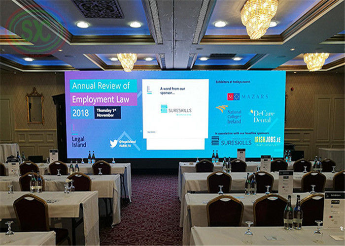 Baixo consumo de LEDs para parede interna P3, P3.91, P4.81 Ecrã LED para reuniões académicas