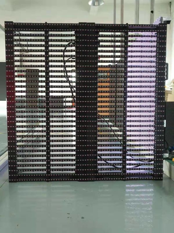 P3.91-7.82 Ecrã LED transparente a cores completas para paredes de cortina de vidro