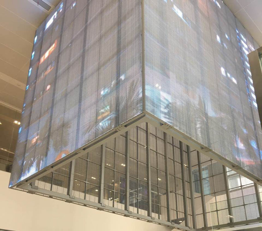 HD Full Color Video Advertising Led Screen G3.91-7.82 Janela de vidro interna Display LED transparente