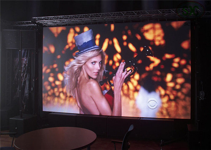 P6 exibição de vídeo conduzida interna, cortina conduzida flexível conduzida interna da exposição da cor P3 completa