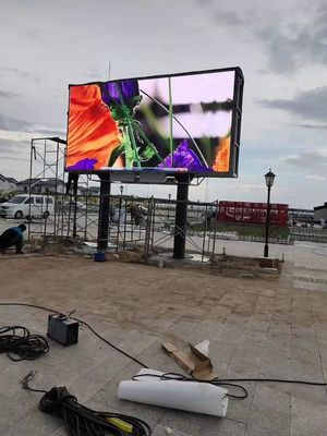 Bom preço P4.81 Armazém de aço de cor LED para exterior, montado em material sólido on-line